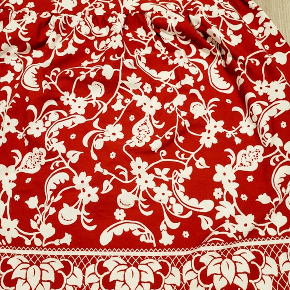 Speechless Fairycore Whimsical Bouncy A-Line Red and White Floral Vintage Skirt - Picture 3 of 8